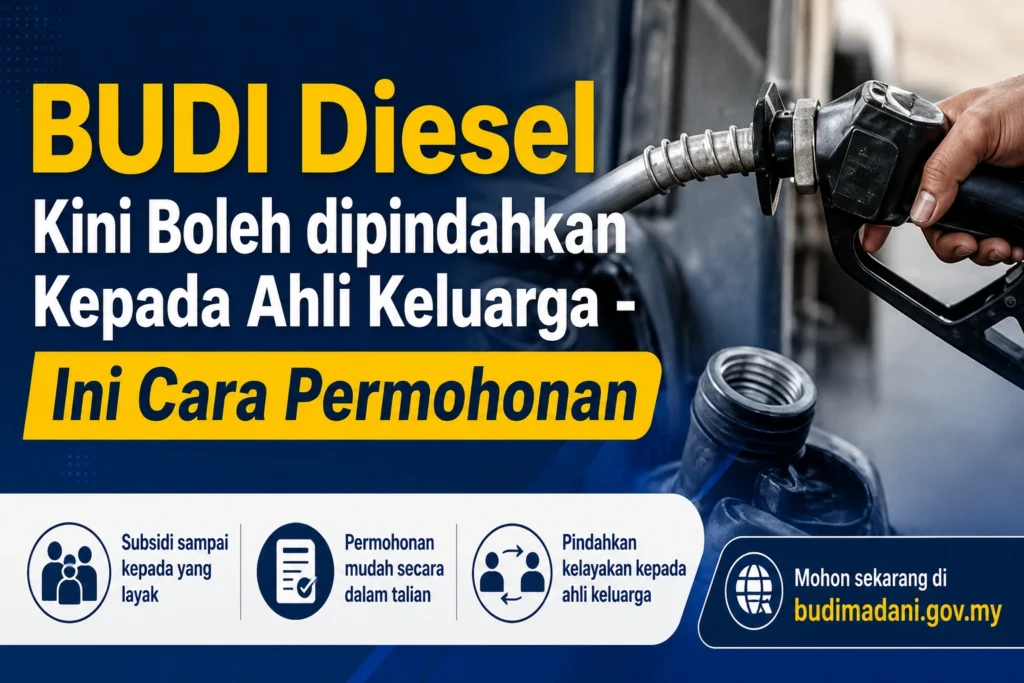 BUDI Diesel Kini Boleh Dipindahkan Kepada Ahli Keluarga – Ini Cara Mohon