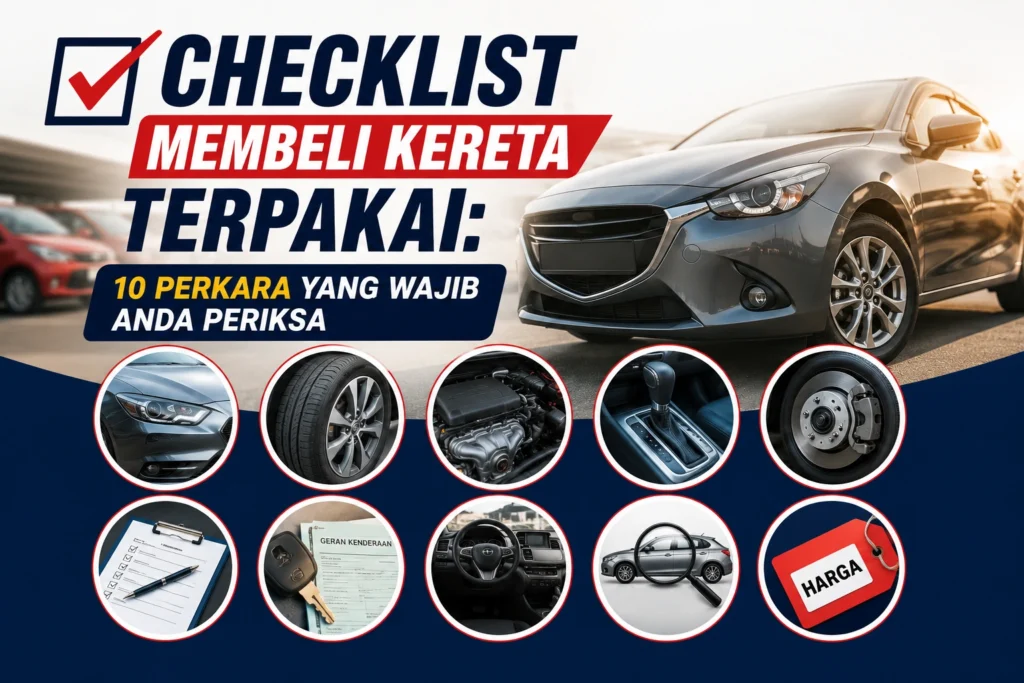 Checklist Membeli Kereta Terpakai: 10 Perkara Yang Wajib Anda Periksa