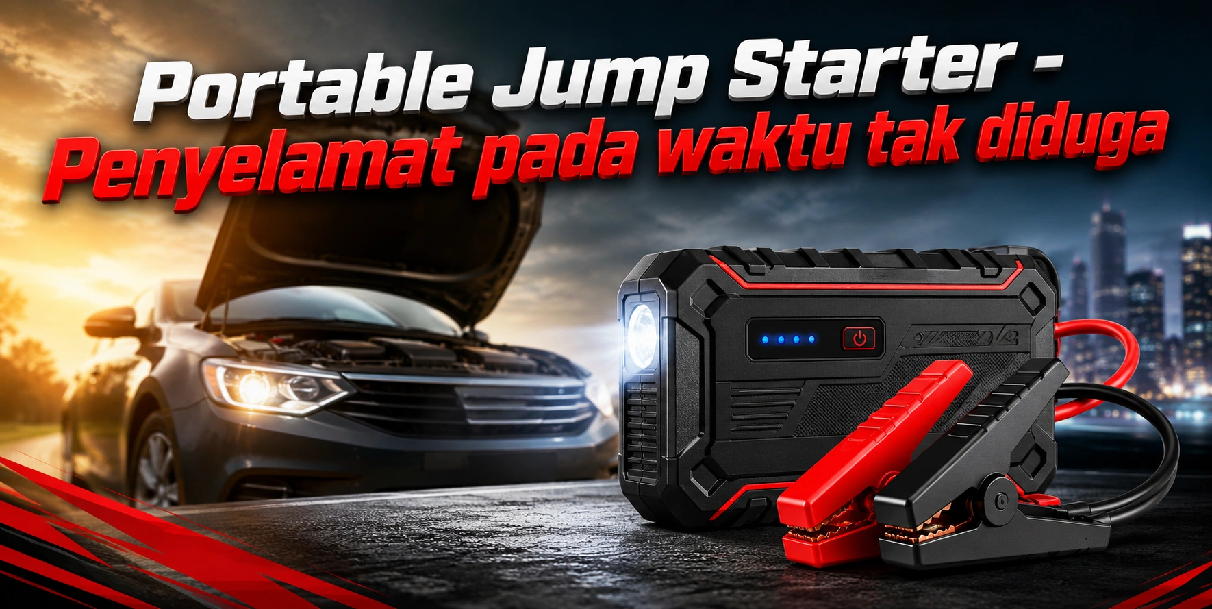5 Portable Jump Starter Terbaik di Malaysia (2026) – Tak Perlu Tunggu Bantuan Bila Bateri Kong 1 Jump starter by