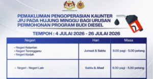 Kaunter JPJ Budi Madani Diesel