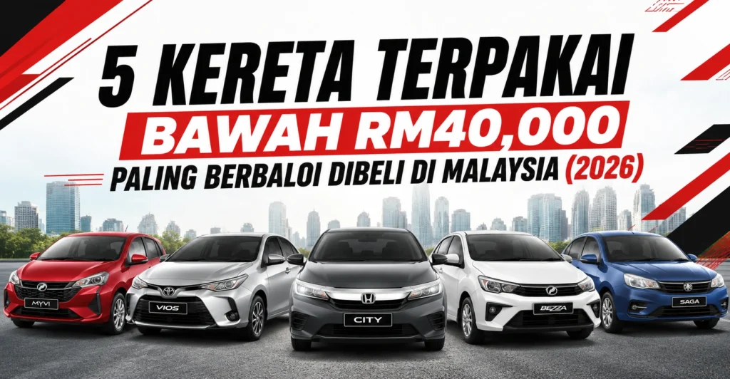5 Kereta Terpakai Bawah RM40k Paling Berbaloi Dibeli di Malaysia (2026)