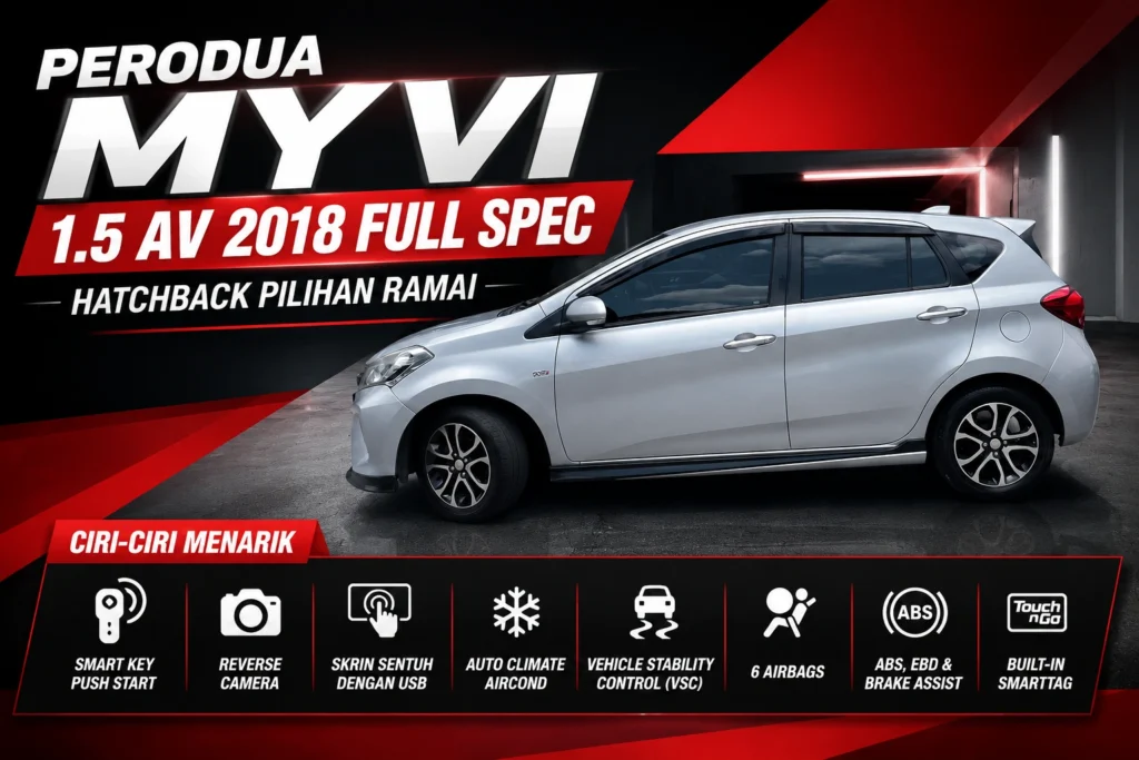 Perodua Myvi 1.5 AV 2018 Full Spec – Hatchback Terpakai Pilihan Ramai Rakyat Malaysia