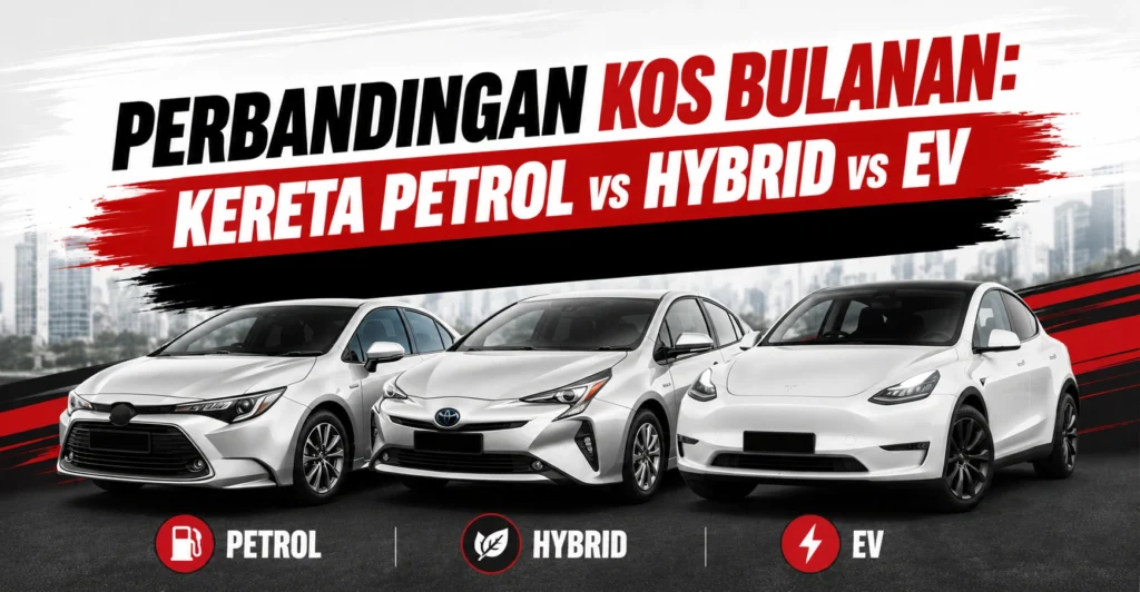 Perbandingan Kos Bulanan: Kereta Petrol vs Hybrid vs EV – Mana Lebih Jimat di Malaysia?