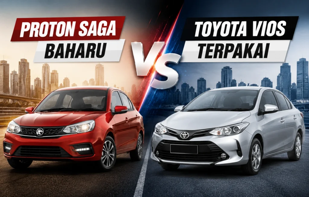 Proton Saga Baharu vs Toyota Vios Terpakai – Mana Lebih Berbaloi?