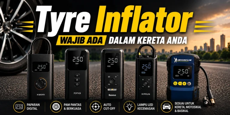 5 Tyre Inflator Terbaik 2026 – Wajib Ada Dalam Kereta Anda