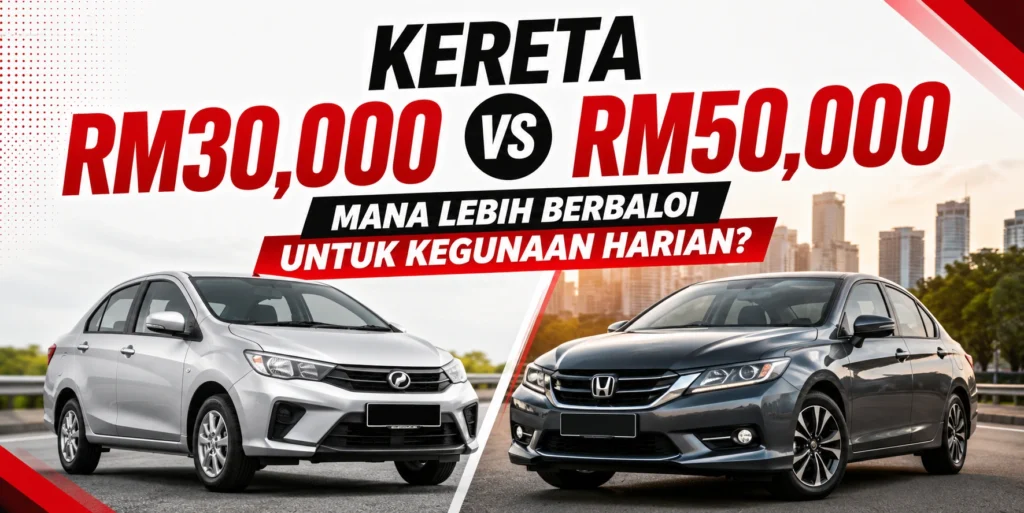 Kereta RM30,000 vs RM50,000: Mana Lebih Berbaloi Untuk Kegunaan Harian?