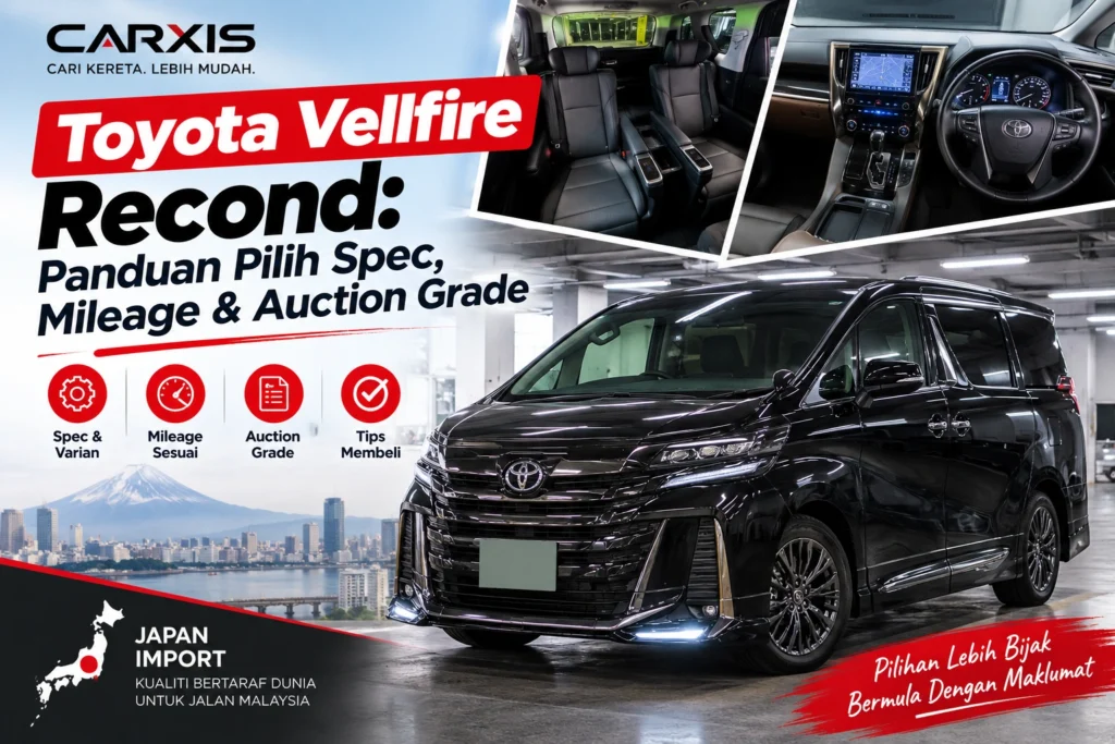 Toyota Vellfire Recond: Panduan Pilih Spec, Mileage & Auction Grade