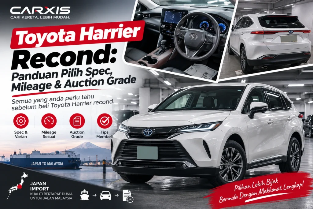 Toyota Harrier Recond: Panduan Pilih Spec, Mileage & Auction Grade
