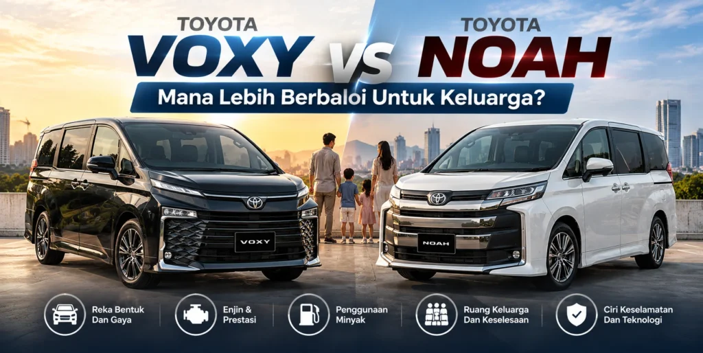 Toyota Voxy vs Toyota Noah: Mana Lebih Berbaloi Untuk Keluarga?